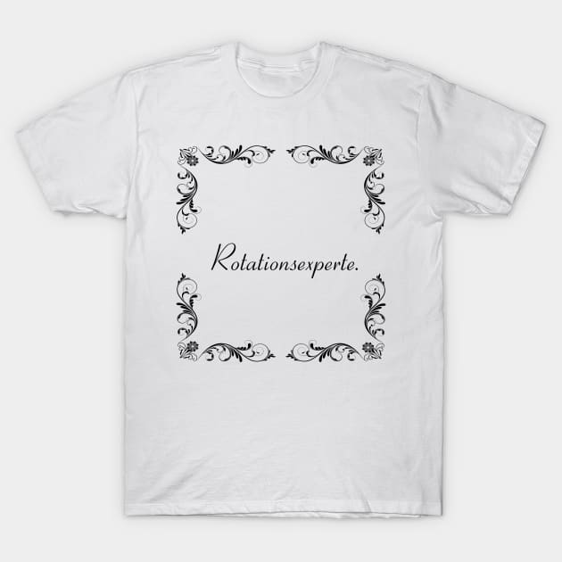 Schnoerkel - Rotatationsexperte. T-Shirt by OboShirts